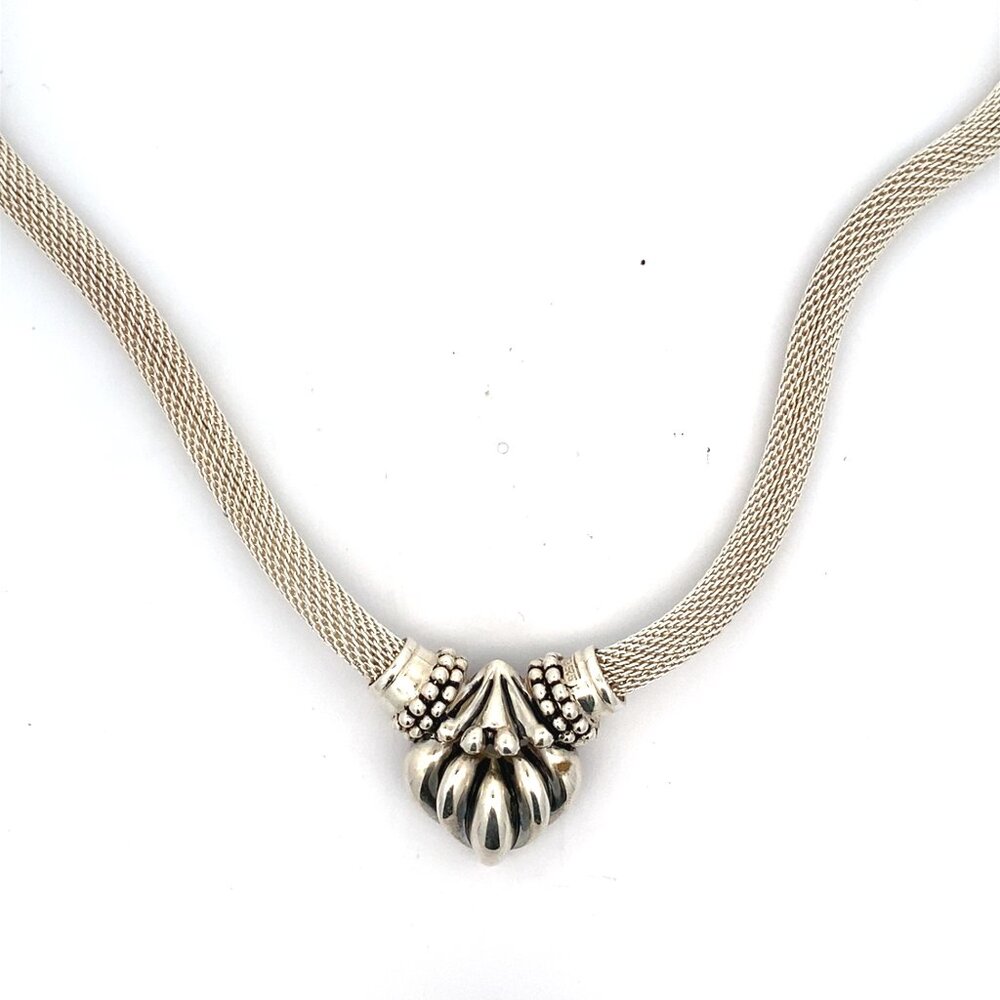 ESPO Sterling Silver Mesh Chain Necklace - 18"